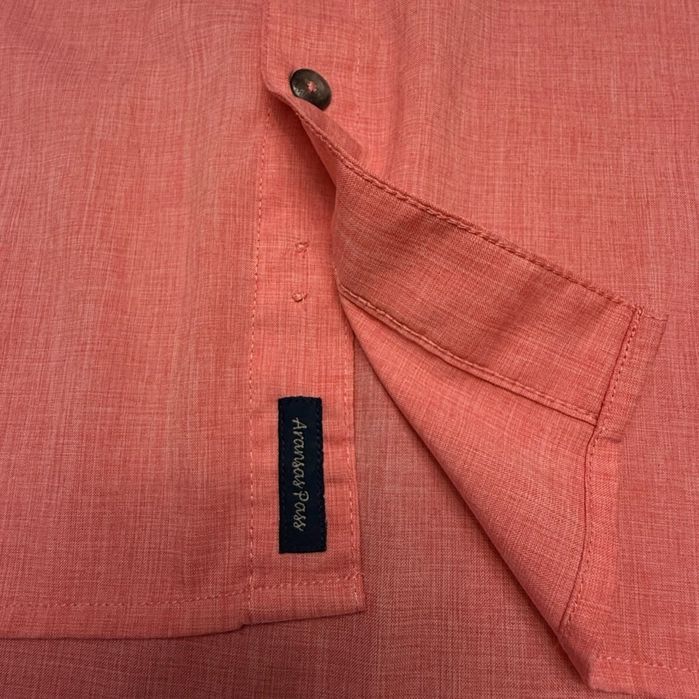 Magellan Fish Gear Button Down Shirt XL Coral Short Sleeve Fishing Outdoor Light - Picture 6 of 11